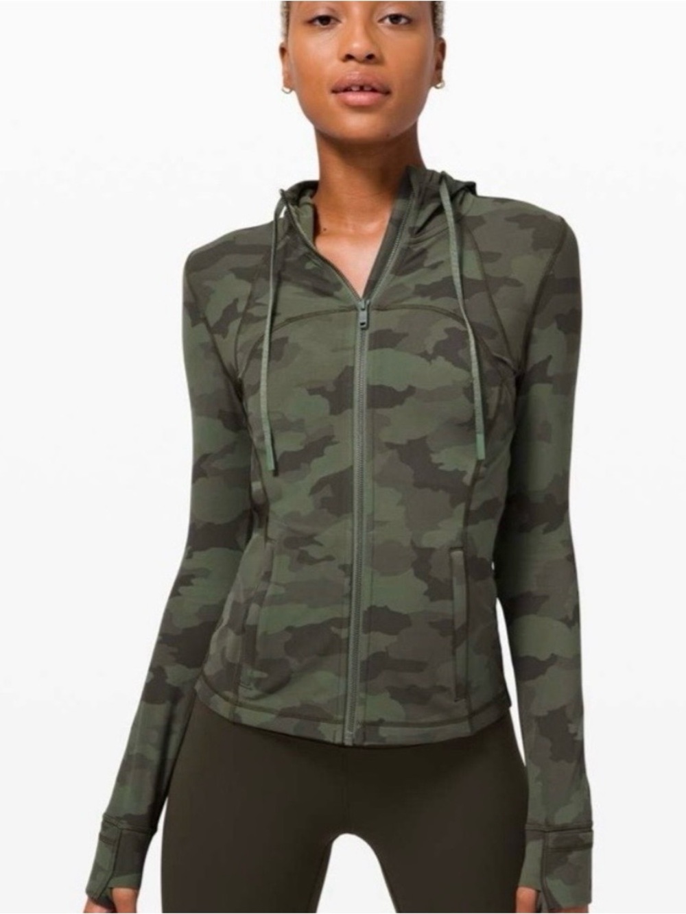 Lululemon Hooded Define Jacket Green Camo